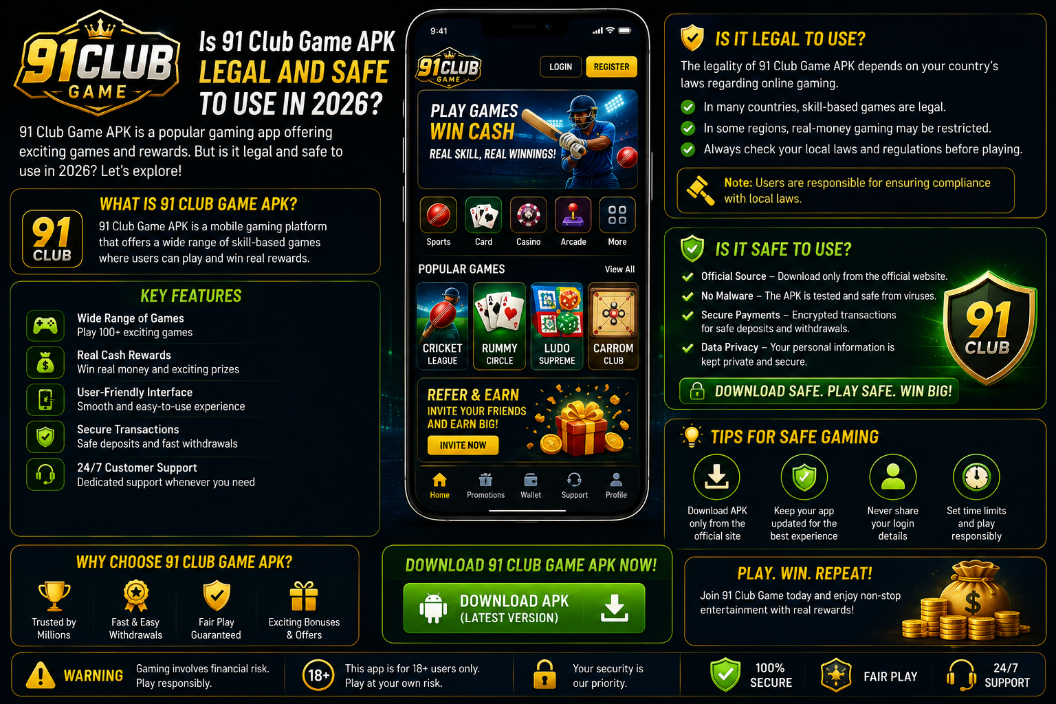 Is the 91 Club Game APK Legal and Safe to Use in 2026?